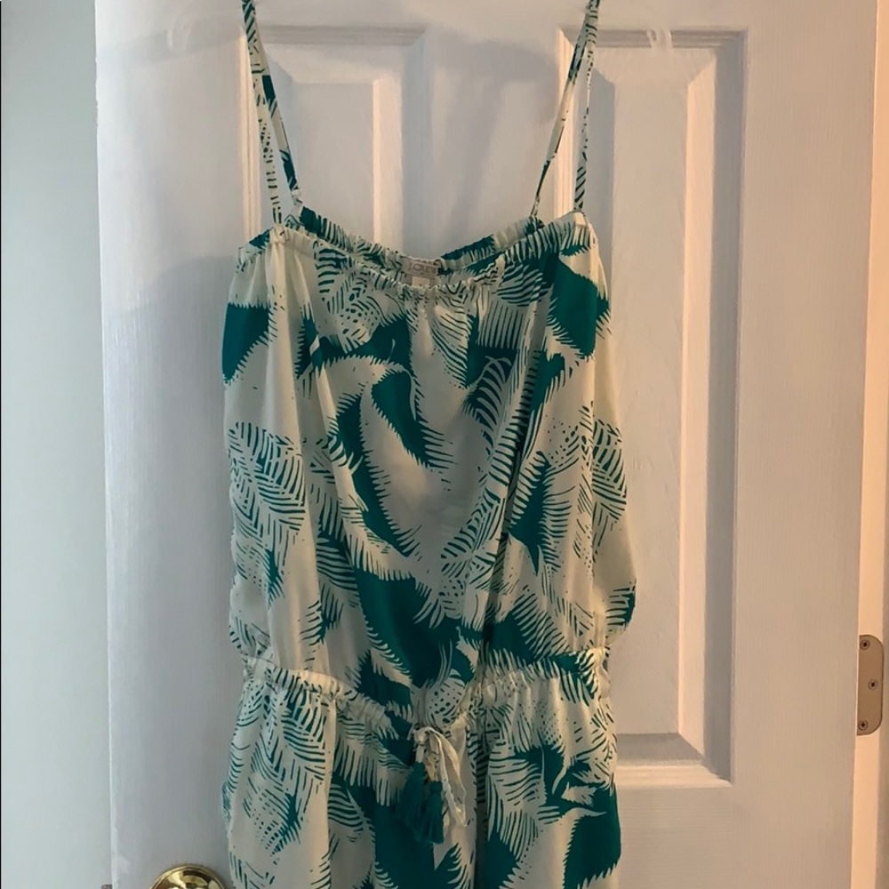 J Crew cream and emerald silk jumper with pockets - Picture 4 of 5